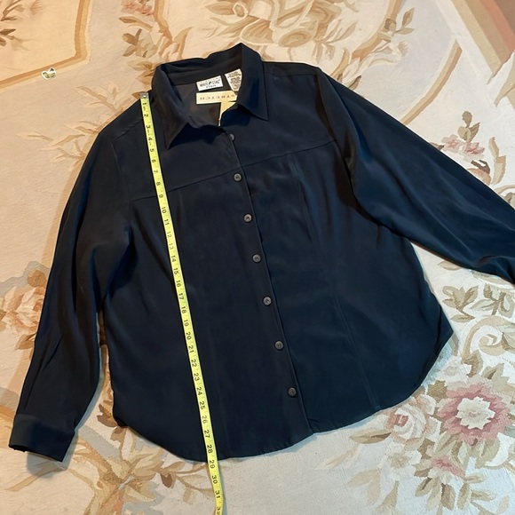 White stag woman stretch size 18W black moleskin shirt - Picture 7 of 8